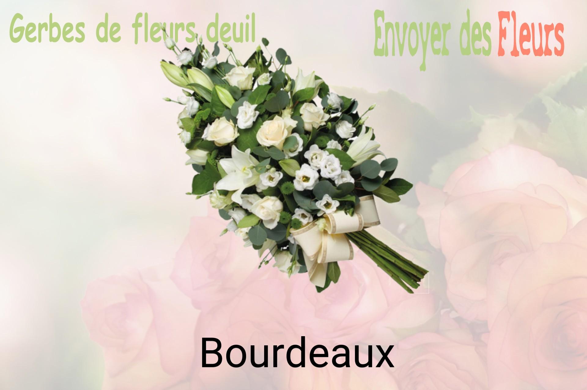 Gerbe de fleurs de deuil livrée à Bourdeaux